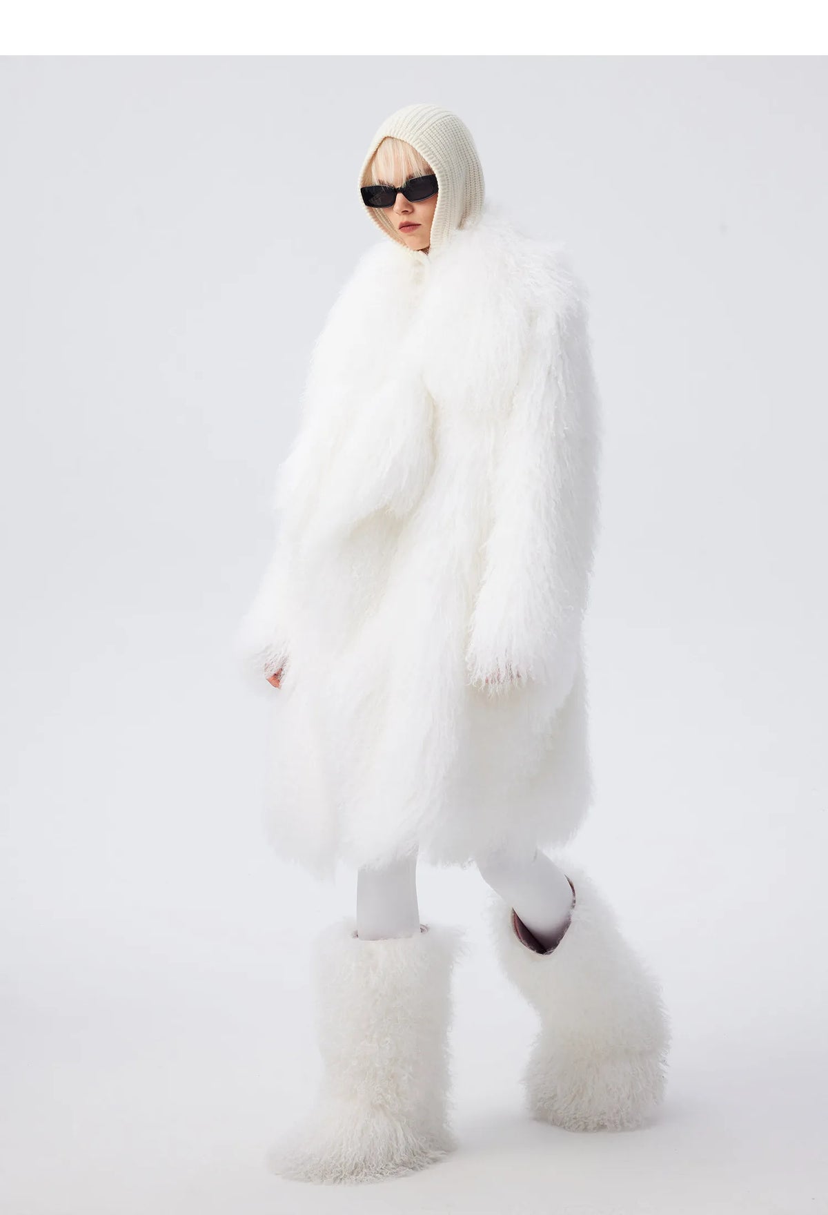 Lautaro Autumn Winter Long Oversized White Thick Warm Soft Faux Fur Coat Women Loose Stylish Luxury Fluffy Overcoat Streetwear
