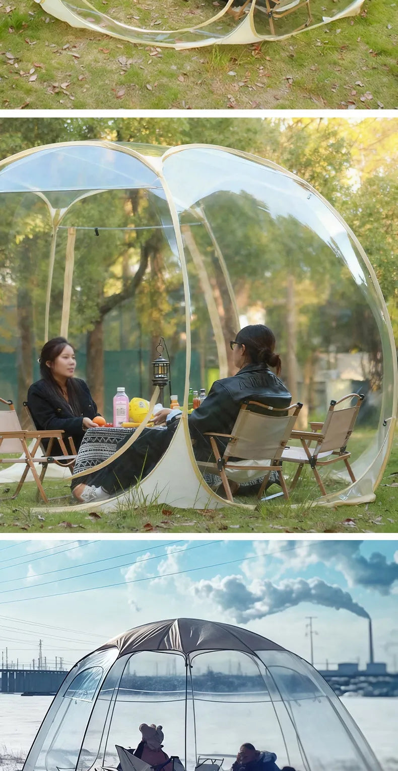 Transparent Bubble Tent for Winter Camping,Insulated Windproof Geodesic Dome Tent with Stargazing Skylight,Outdoor Glamping Tent