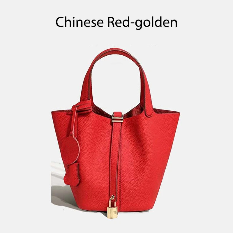 Women Bags Handbags Bucket Bag Real Leathe Fashion Tote Bag Genuine Leather Luxury Desginer Big Size Large Lady Hand Bags