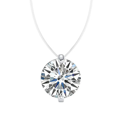 EWYA GRA Certified 1CT Marquise Cut Moissanite Pendant Necklace for Woman 925 Silver Fishing Line Water Drop Diamond Necklaces