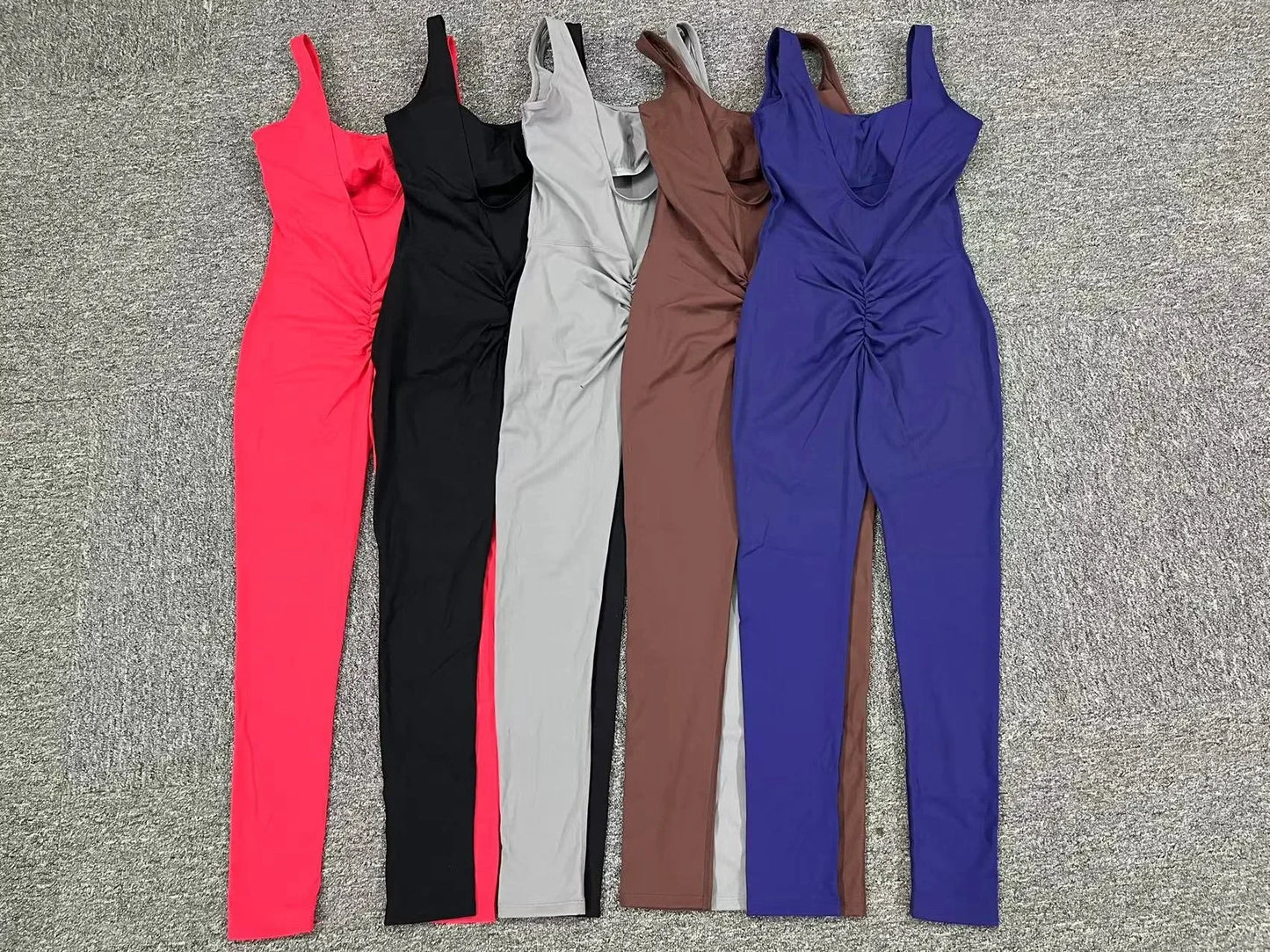 Gym Jumpsuit Woman Padding Sports Overalls for Women Push Up Rompers for Woman Clothes Monos Mujer Gray Coffee Navy Black Red