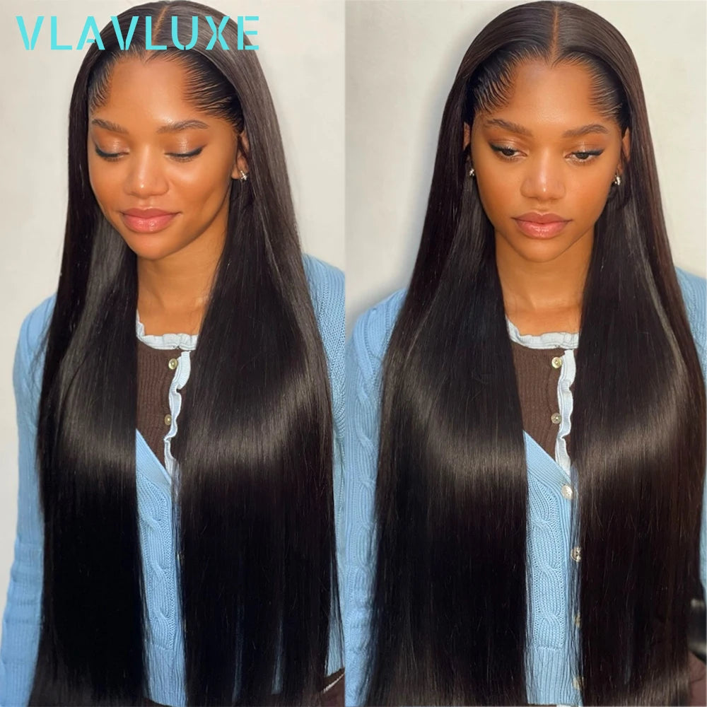 Lagos Hairline Silky Straight 360 HD Transparent Lace M Shaped Glueless 100% Human Hair Glueless Wig Human Hair 13x6 HD Lace Wig