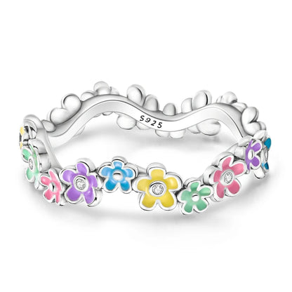 LAZA 925 Sterling Silver Colorful Rings Sparking Zirconium Bowknot Moon Sun Original Ring For Women Anniversary Wedding Gifts