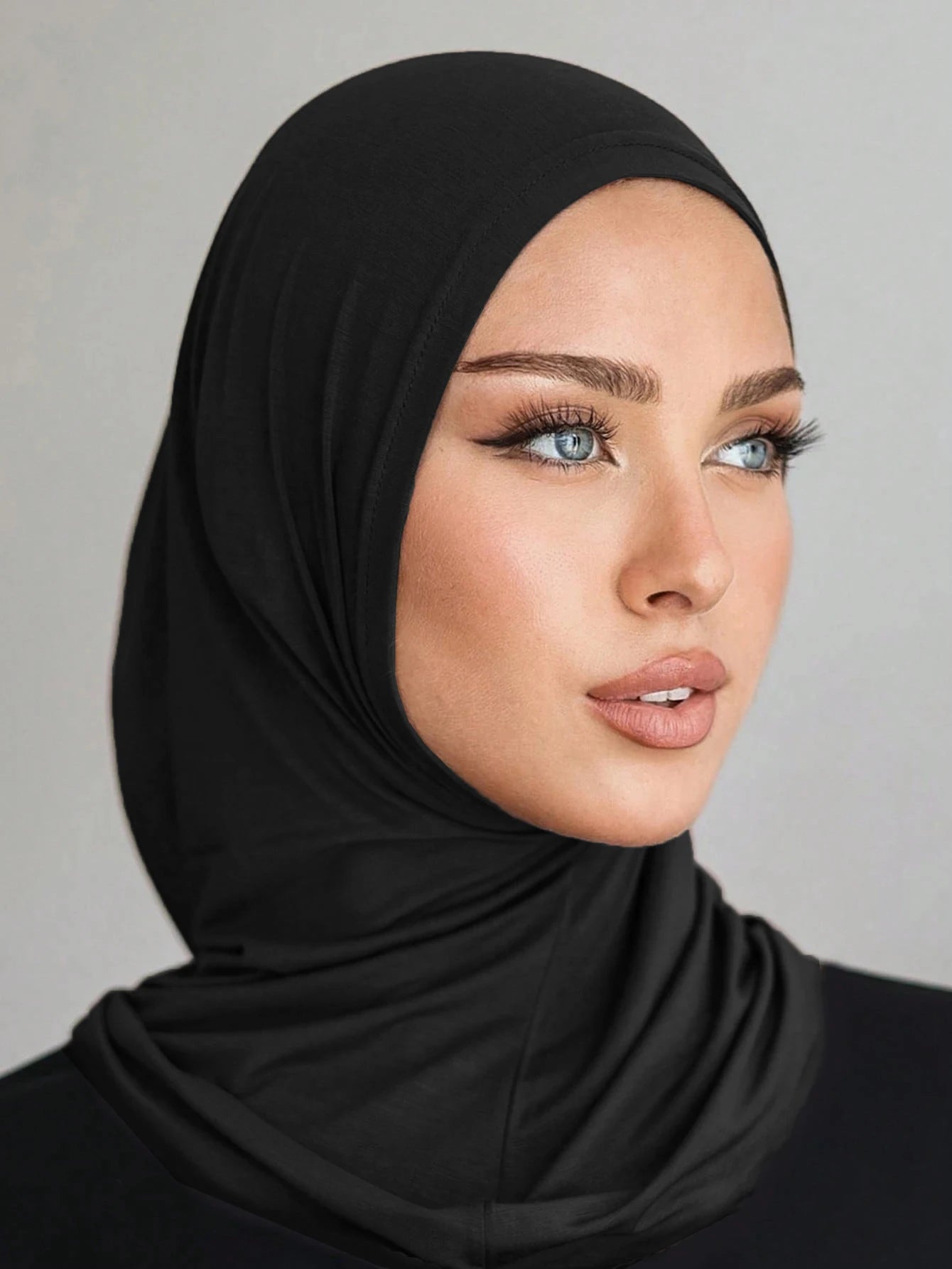 Soft Elasticity Modal Pull on Hijab Muslim Full Cover Neck Instant Hijab Islam Ready to Wear Hijab Scarf HeadWrap Ramadan Prayer