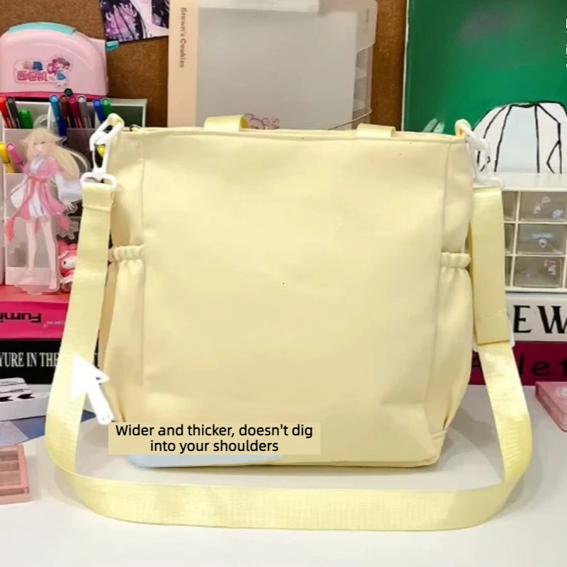 Y2K Japanese Preppy Style Shoulder Crossbody Bag New Nylon School Bags for Teenage Girls Transparent Itabag Backpacks Ita Bag