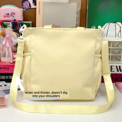 Y2K Japanese Preppy Style Shoulder Crossbody Bag New Nylon School Bags for Teenage Girls Transparent Itabag Backpacks Ita Bag