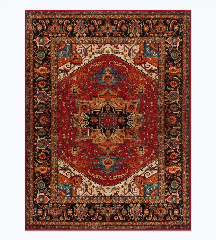 American Retro Style Rugs for Bedroom Large Area Living Room Decoration Anti-slip Carpet Washable Lounge Floor Mat Home Soft Rug