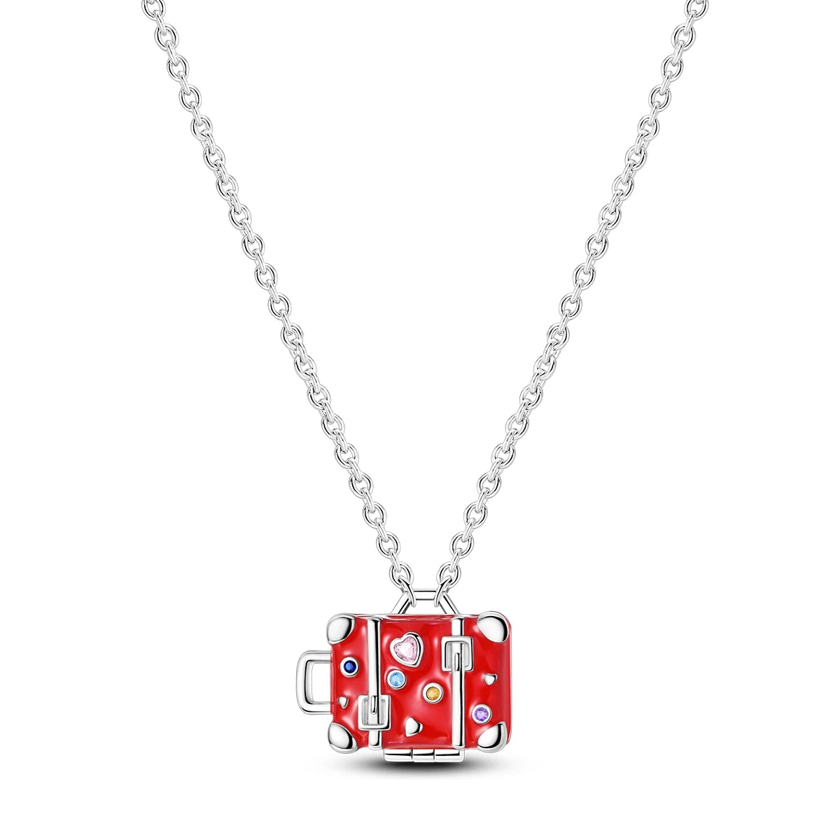 925 Sterling Silver Luminous Firefly Heart Shaped Zircon Pendant Necklace For Women Fashion Anniversary Birthday Jewelry Gifts