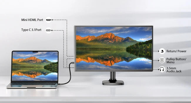 AHXJKA Portable Monitors 21.5/23.8/24.5 Inch 100sRGB Gaming phone Mobile Laptop Extender Second Screen For Steaam/PS4/5/TV/XBox