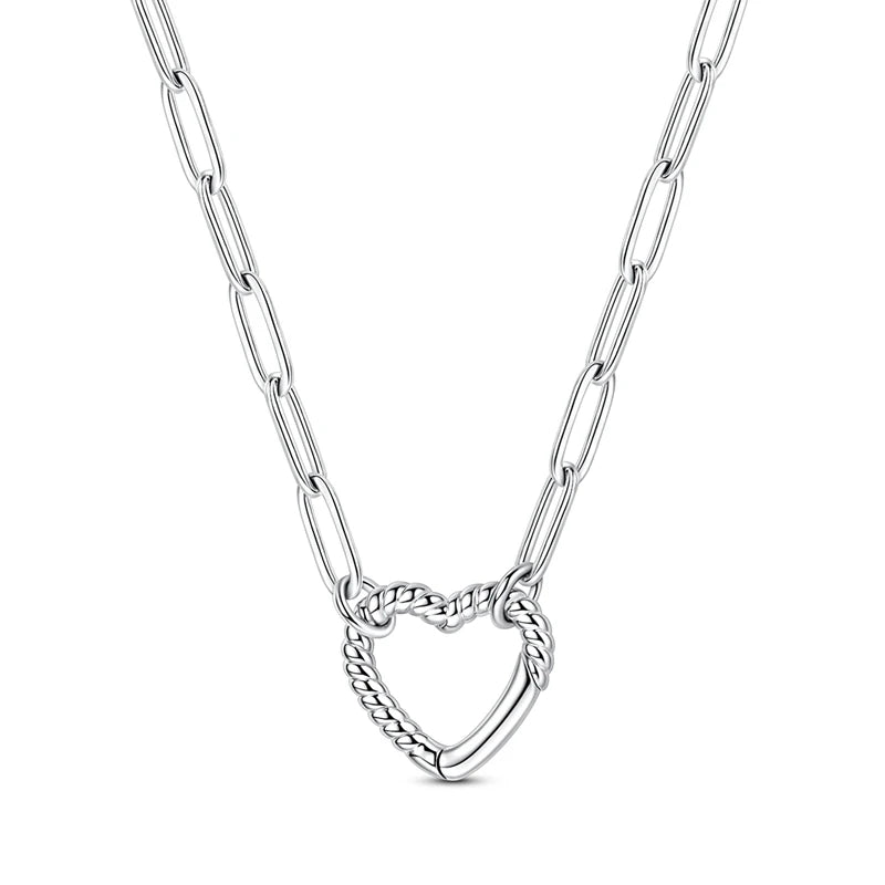 Luxury Necklace 925 Silver Original Sterling Zircon Dragonfly Butterfly Firefly Star Moon Chain Link For Women Wedding Jewelry