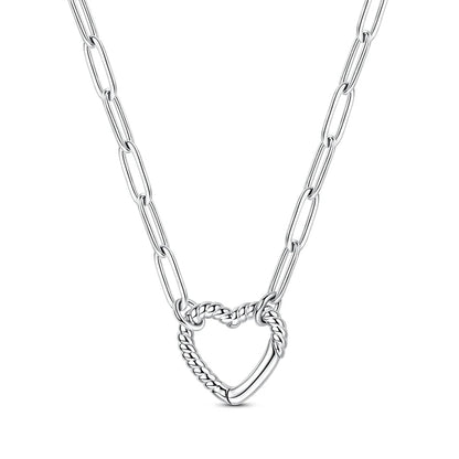 Luxury Necklace 925 Silver Original Sterling Zircon Dragonfly Butterfly Firefly Star Moon Chain Link For Women Wedding Jewelry