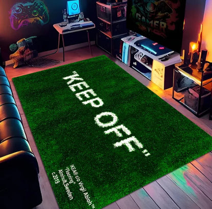 Keep Off Rug, Grass Accent Carpet, Keep Off Home Decor Rug