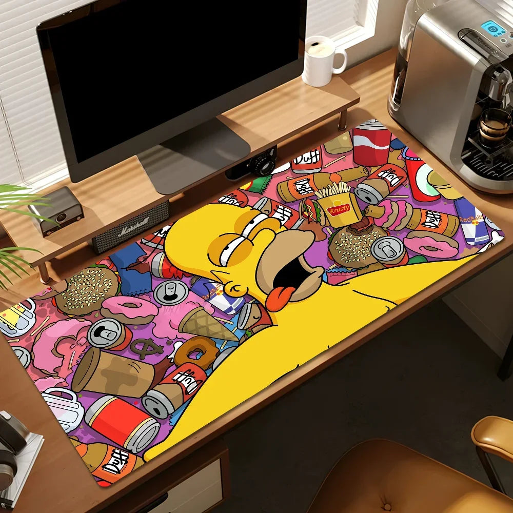 Cartoon T-The Cool S-Simpsons For Keyboard Office Large Mouse Mat Pad Computer Game Big Anti-slip Rubber PC Mice