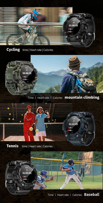 HY Digital LOKMAT Outdoor Smartwatch 1.32 Inch BT Call Smart Watch Men Sports Fitness Tracker Compass Smartwatch for Android IOS