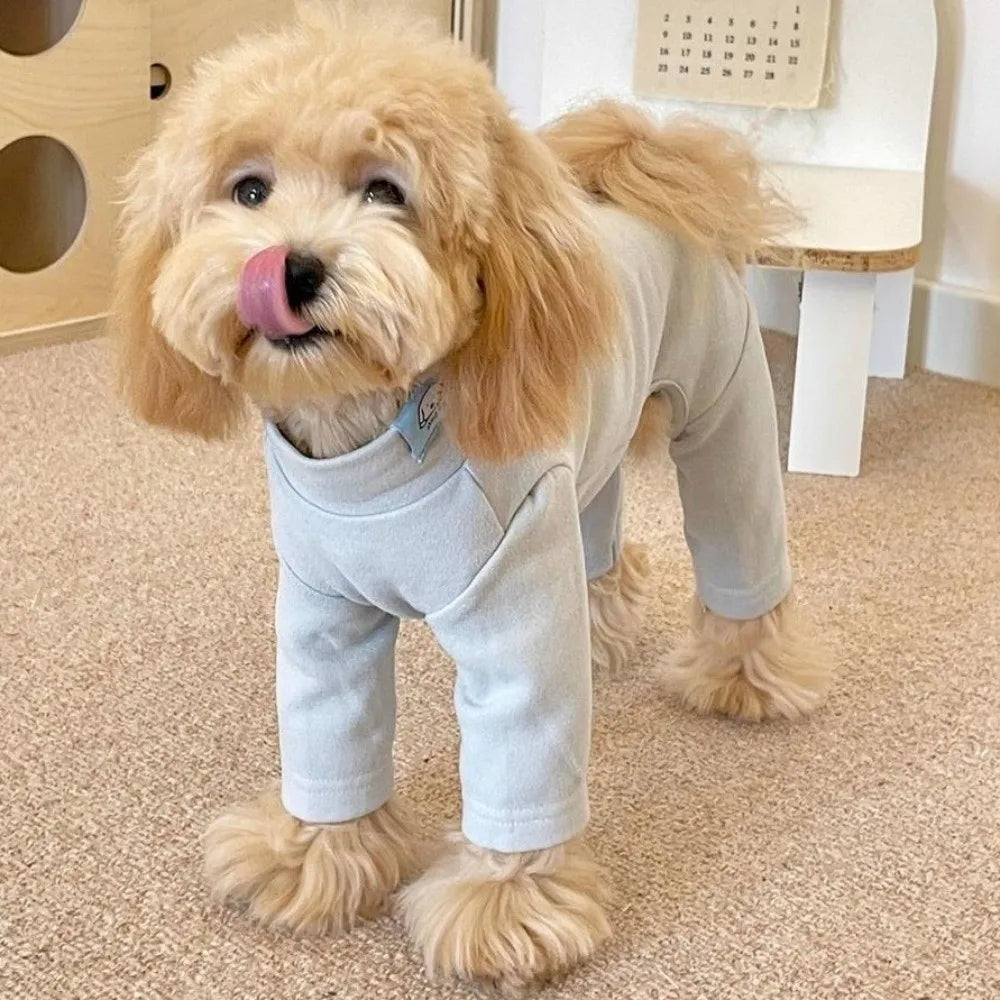 Warm Elastic Pet Jumpsuit Breathable Windproof Pet Four Legged Pants Soft Comfortable Dog Fleece Pajamas Indoor Outfit