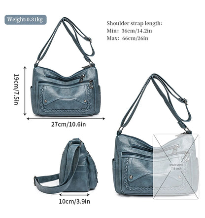 High Quality Leather Luxury Handbags Ladies Bag Designer Shoulder Crossbody Bags For Women 2024 New Bolsa Feminina Sac A Main
