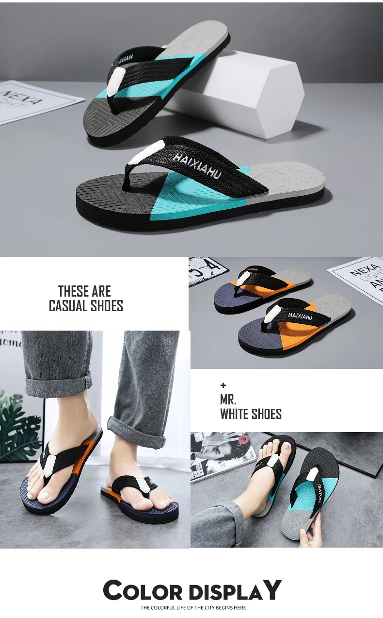Men's Summer Flip Flops EVA Non Slip Slippers Soft High Quality Sandals Beach Indoor Slides Ultralight Fashion Orginal Shoes