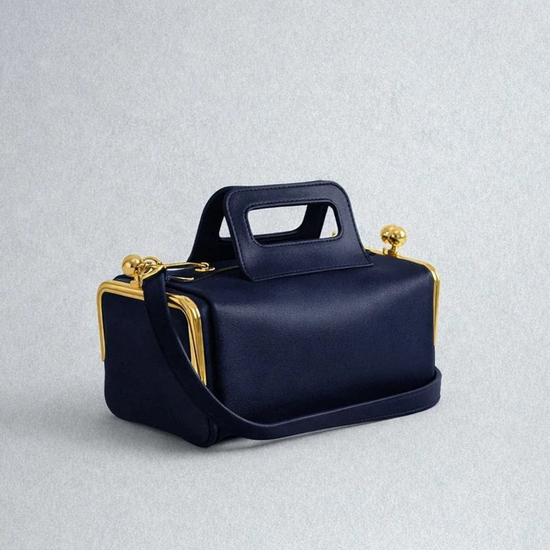 NEW Two side clamp design Frame Kiss lock Bag For Women Luxury Designer Handbag Purse 2026 New In PU Underarm Shoulder Bag