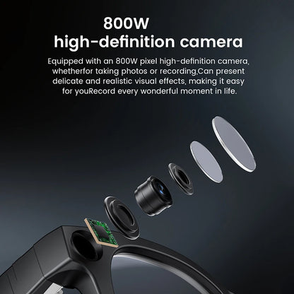 New Smart Glasses E02C Electrochromic Lenses 800W HD Camera AI Interaction Voice Assistant Simultaneous Translation Smartglasses