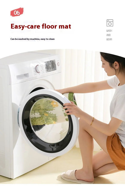 VIKAMA Little Fresh Fruit Special Imitation Cashmere Carpet Warm Machine Washable Bathroom Door Carpet Porch Mat Home Decor