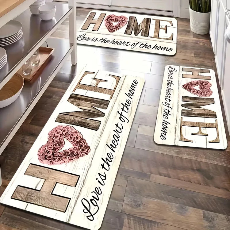Kitchen Rugs for Home Decor, Featuring Anti-Slip Properties for Kitchen Runner, Bedroom, Living Room, and As Mats for Doorways