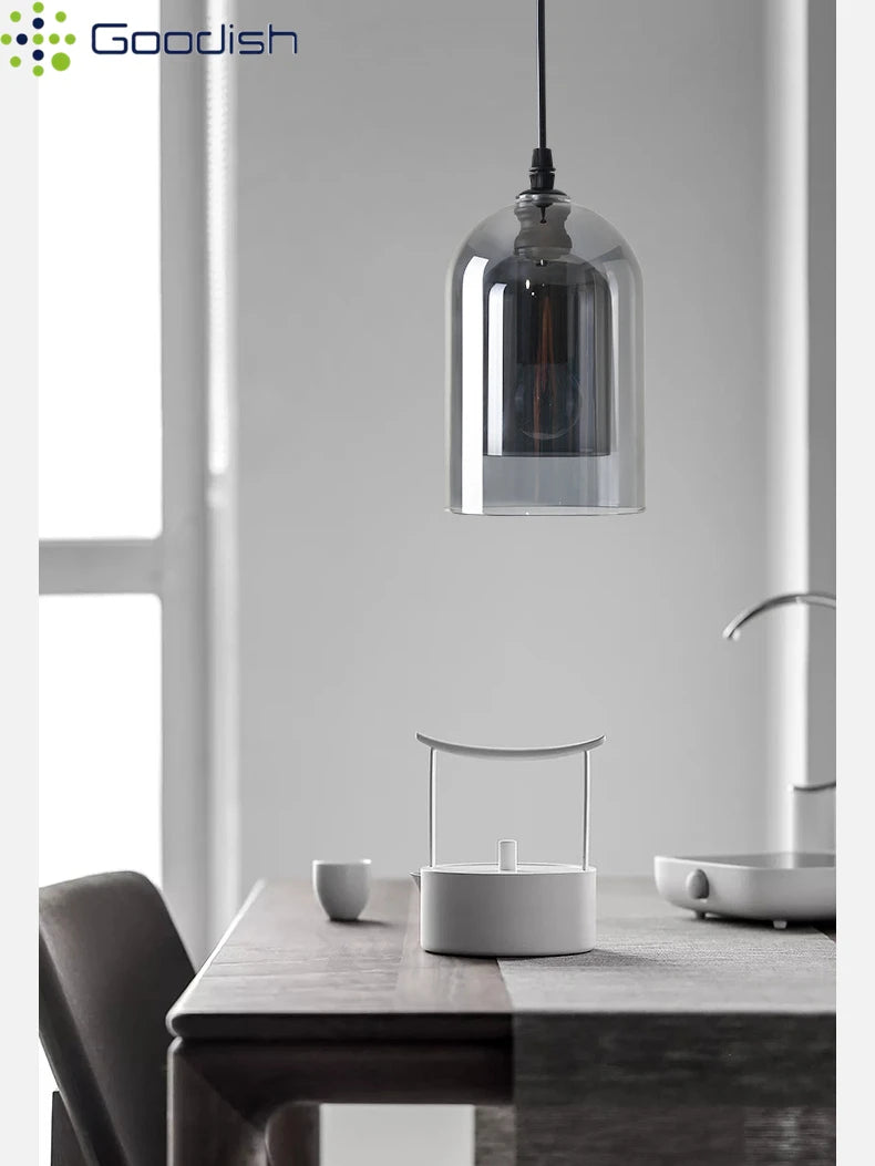 Modern Crystal Coal Oil Glass Stone Bottle LED Pendant Lights Art Creative Indoor Lamps for Bedroom Home Decoration Chandeliers