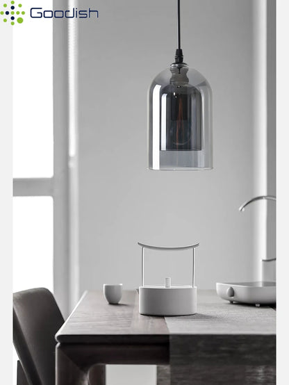 Modern Crystal Coal Oil Glass Stone Bottle LED Pendant Lights Art Creative Indoor Lamps for Bedroom Home Decoration Chandeliers