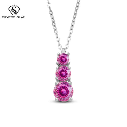 1.8CT D Color Moissanite Gourd Pendant Mama Dainty Necklace Classic 925 Sterling Silver Women's Necklace Fine Jewelry For Party