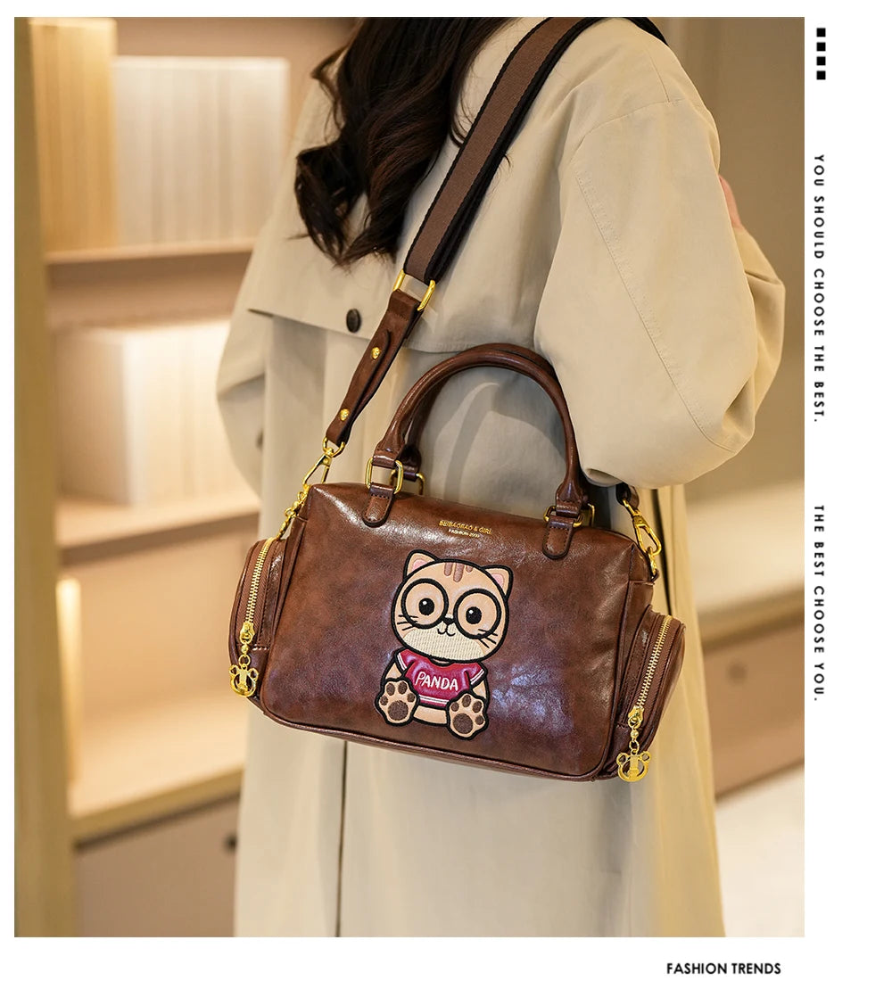 Fashion Luxury Brand Ladies Shoulder Bag Cartoon Bear Women's Crossbody Bag High Quality Tote Bag Waterproof Women's Hanbags