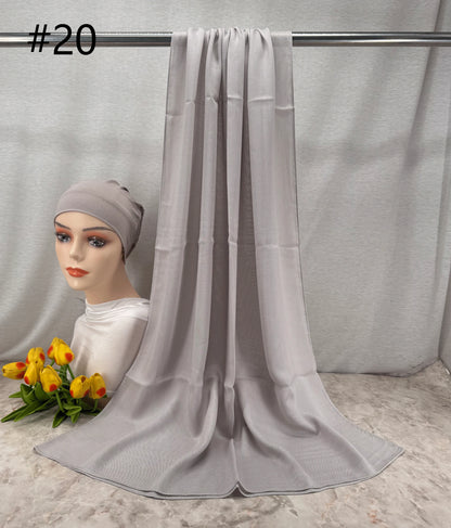 110colors Modal Hijab with Modal Undercap Set Basic Stretchy Pullover Headscarf Thin Breathable Sunscreen Head Wrap Hijabs Scarf