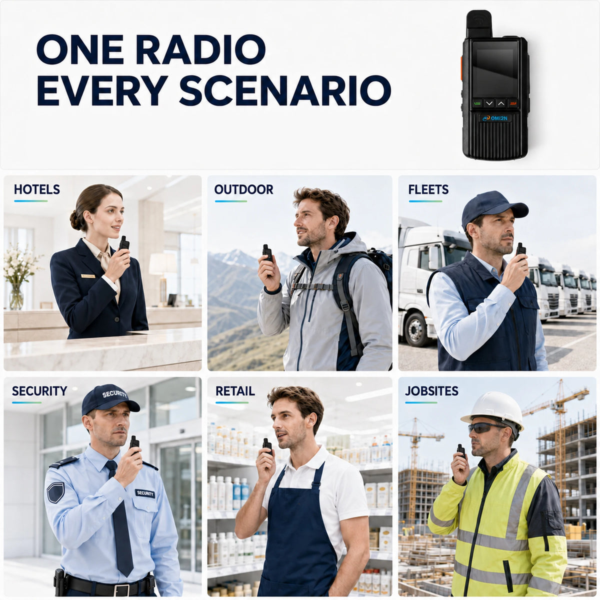 OMIZN Walkie Talkie 4G Global Signal Professional Radios Camping Long Range Radio Portable Walkie Talkies Hiking and Camping G2