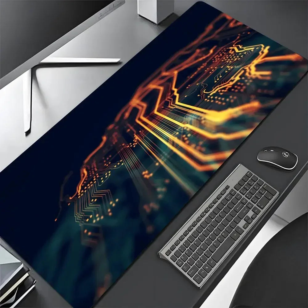 Inside Motherboard Circuit Board Mouse Pad Large Keyboard Anti-slip 900X400 Table Cushion Office Desk Mat Pc Gamer Accessories
