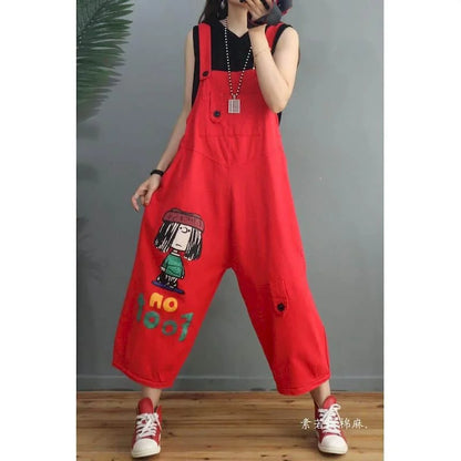 Denim Jumpsuits Women Straight Pants One Piece Outfit Women Rompes Loose Korean Style Casual Vintage Playsuits Women Clothing