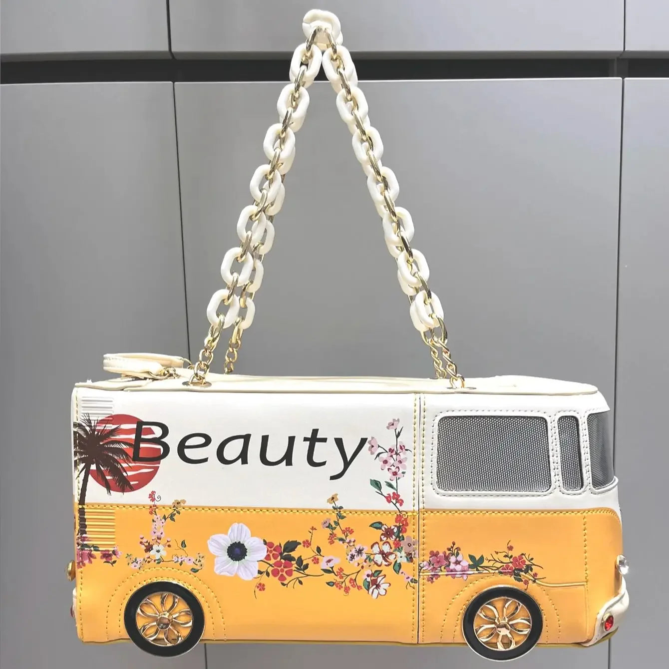 Luxury Designer Purses and Handbags Funny Bus Shape Bag Pu Leather Woman's Bag Purse High Quality Party Wedding Bag