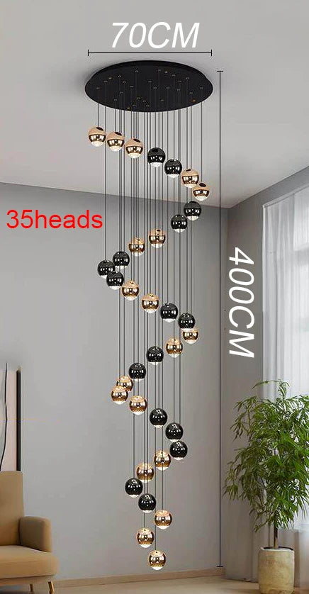 Modern Crystal stair chandelier lights indoor lighting Ceiling lamp hanging light led Chandeliers for living room indoor lightin