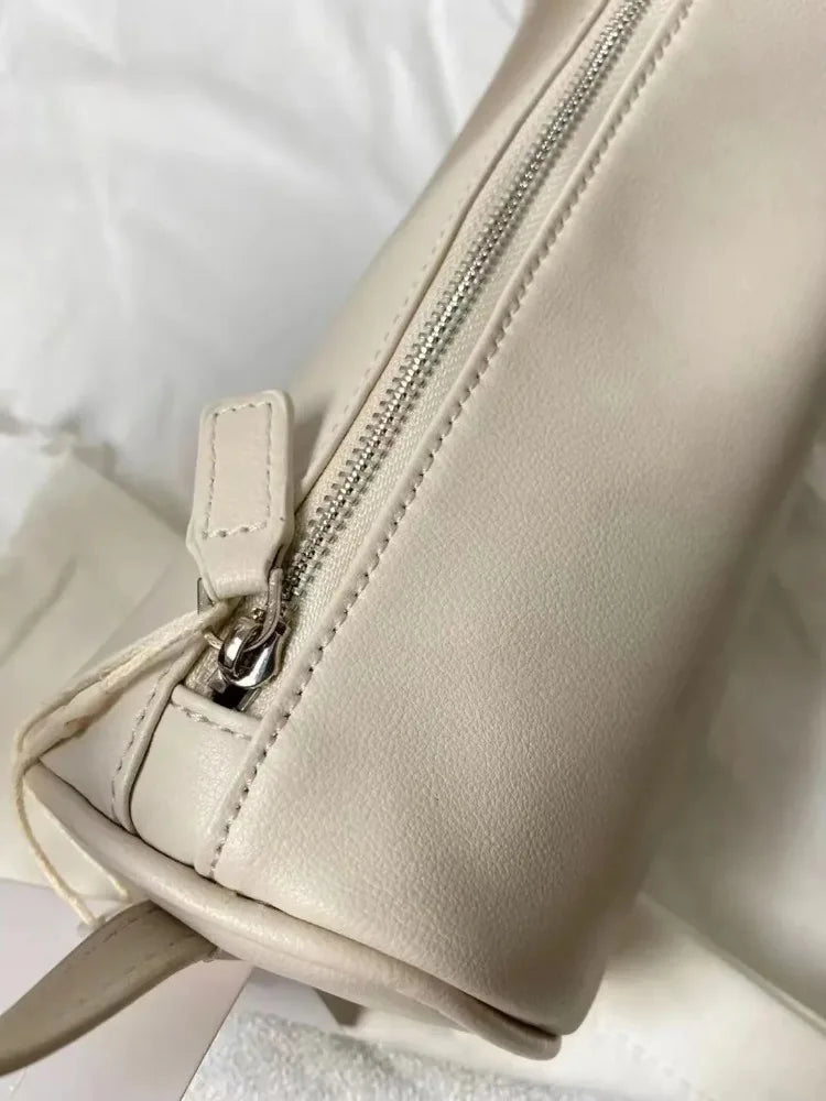 2025 New Luxury 90s Pen Holder Bag Genuine Soft Cowhide & Suede Mini Crossbody Bag Hand-Carry Vintage Shoulder Purse for Women