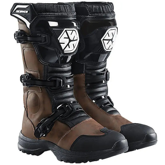 Scoyco MT086 Motorcycle Professional Riding Boots Leather Boots Casual Comfortable Slip-On Ankle Botas Non-slip Waterproof Boots