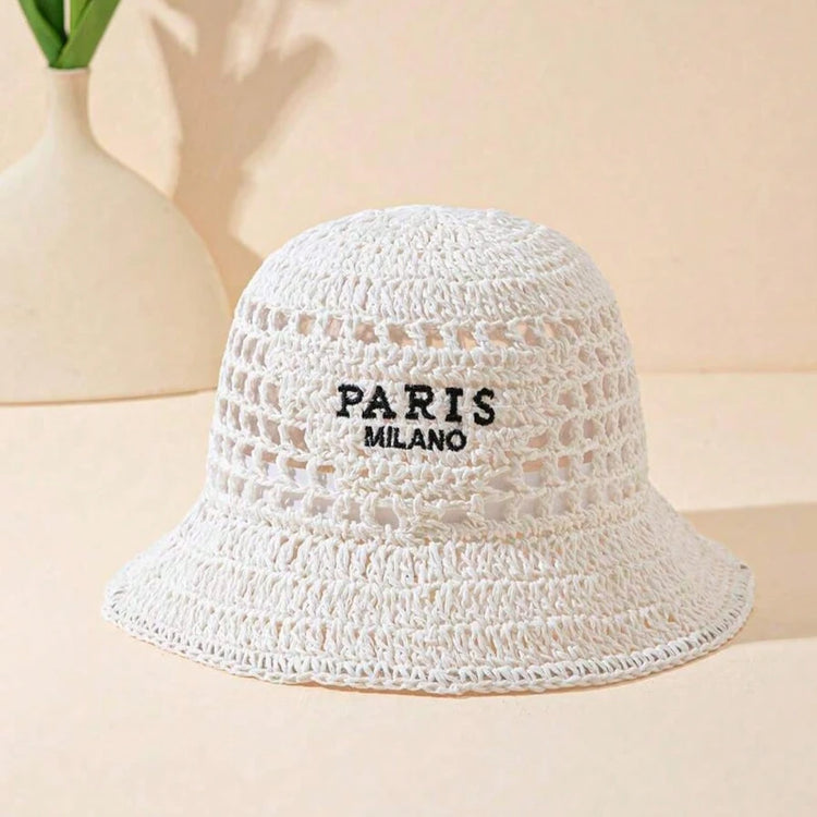 Summer Sun Hats for Women Straw Hat Showing Face Small Bucket Hat Large Brim Sunshade  Sunscreen Seaside Beach Cap Ventilate