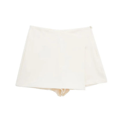 HXAO Shorts Women 2024 Black White Mini shorts Women's Shorts High waist Micro Casual Skirt Shorts Asymmetric Shorts Skirt Mujer