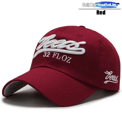 Letters 3D Embroidery Cotton Adjustable Baseball Cap Sun Hat Trucker Caps Dad Hats