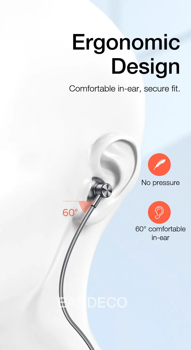EARDECO 100 Hours Endurance Wireless Headphones Bass In-ear Bluetooth Headphone Earphone Music Sport Earbuds with Mic Stereo