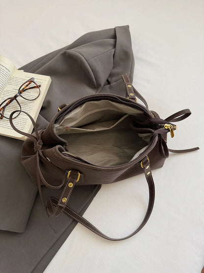 Vsper Y2K Shoulder Bags For Women Dual Straps Large Capacity Doctor Bag With Ornament 2026 Latest Trend Luxury Designer Handbags