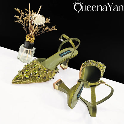 Festive Elegance:Spot Goods High Quality Women's Pumps Fashion Design For Nigeria Wedding Party Ladies Shoes