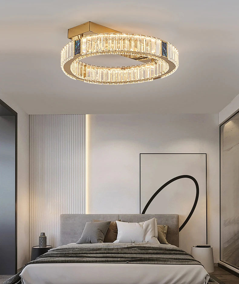 Home Decoration Pendant Lights, Luxury Crystal Living Room Chandelier, Bedroom Pendant Lamp, Ceiling Light, Indoor Lighting