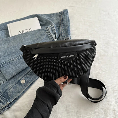 Fashion Luxury Women's Chest Bag For Travel, Wide Strap Crossbody Shoulder Bags Designer Fanny Pack Ladies Waist Bag