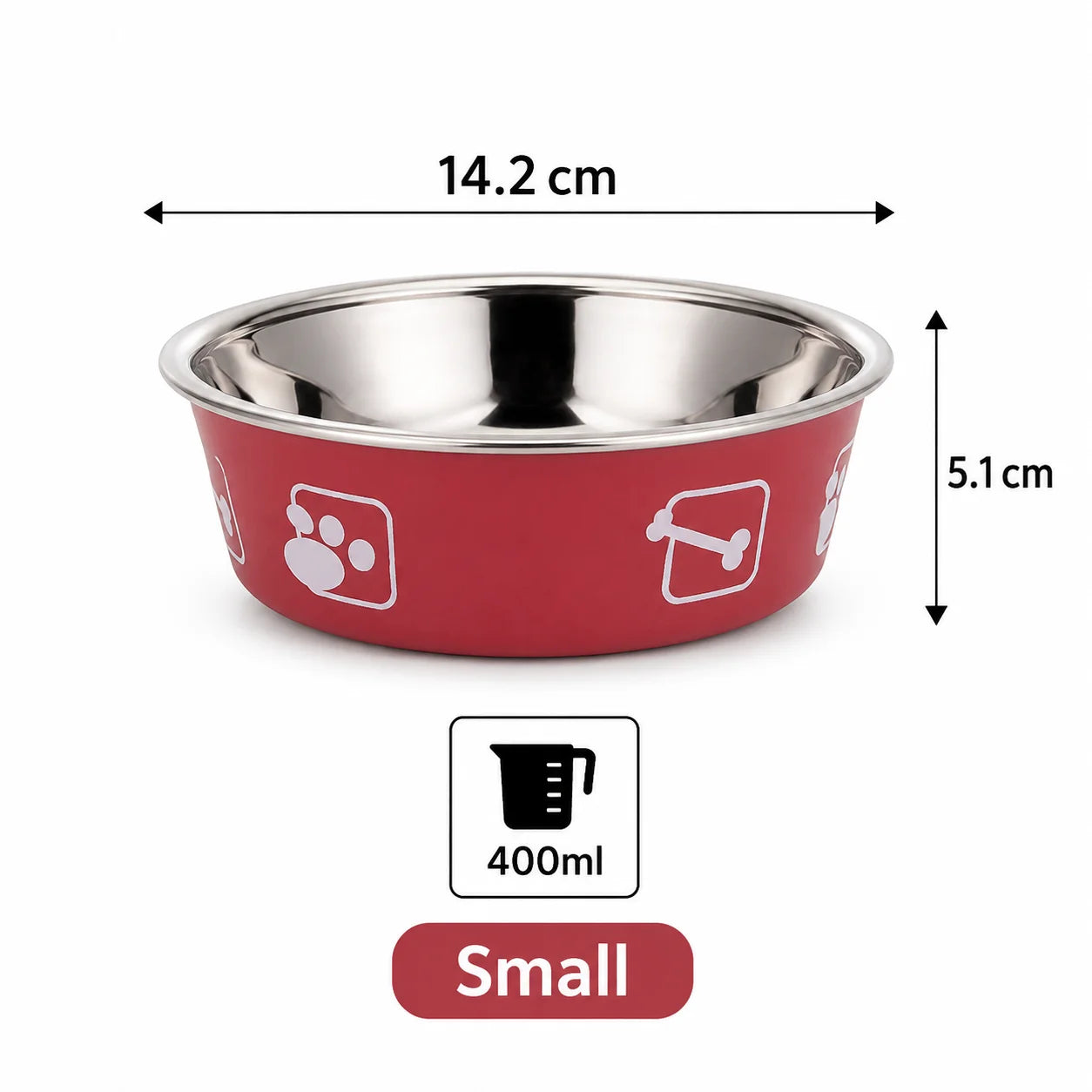 Stainless Steel Pet Bowl Thickened Anti Slip Dog Food Bowl Anti Knock Over Water Basin Pet Feeder for Cats Dogs