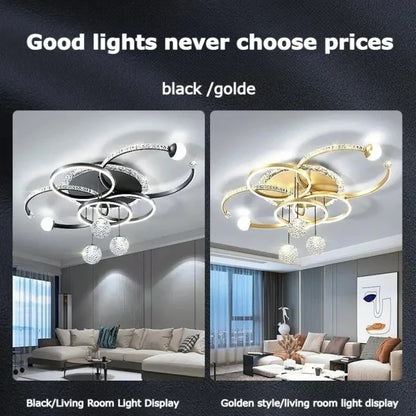 Modern Luxury LED Ceiling Chandeliers Lamps Design Creative Suspension Pendant Lights Home Decor Items Living Room Bedroom Villa