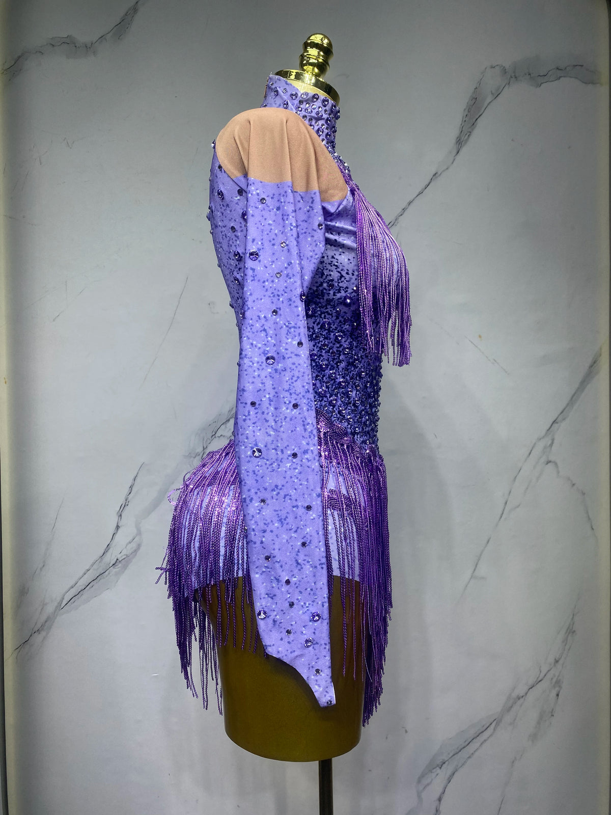 Sparkly Rhinestones Sequins Tassels Bodysuit for Women Sexy Performance Dance Costume Singer Dancer Leotard Show Stage Wear