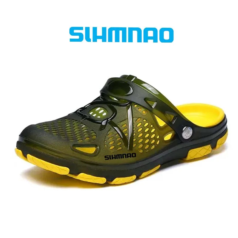 2025 Men's Summer Outdoor Fishing Shoes, Anti Slip Lightweight Casual Beach Sandals, Durable Thick Soled Shoes for Home Use