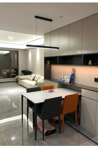 Dining Room Chandelier Dining Table Lighting Kitchen Bar Light LED Linear Lamp Restaurant Pendant Lights Modern Brief Droplight